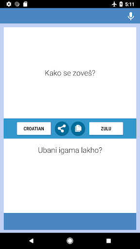 Android application Croatian-Zulu Translator screenshort