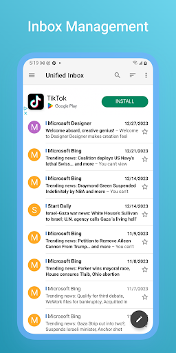 Email App for Outlook Screen 3
