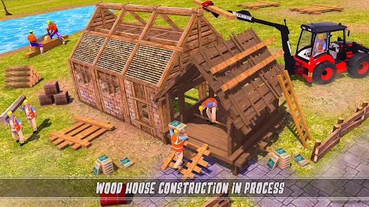 Juego construcción casa madera