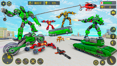 Army Bus Dragon Robot Car Game