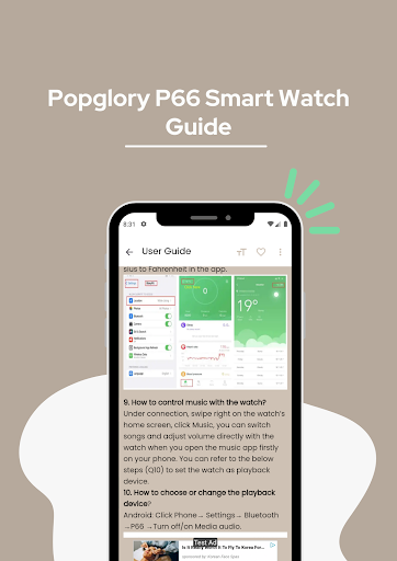 Popglory P66 Smart Watch Guide Screen 3