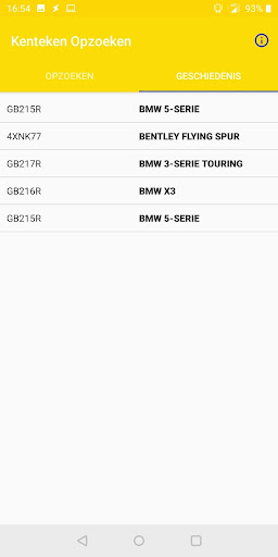 Kenteken Opzoeken RDW Info Screen 3