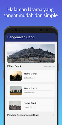 Android application AR Pengenalan Candi screenshort