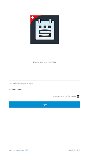 Android application Sam'Link screenshort