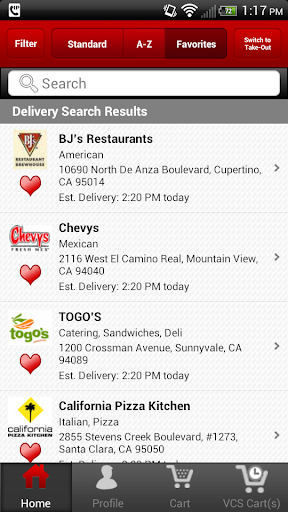 Waiter.com Food Delivery Screen 3