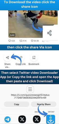 Android application Video Downloader for X screenshort