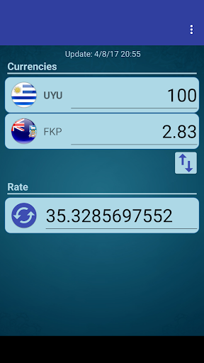Android application UYU Peso x Falkland Isl. Pound screenshort
