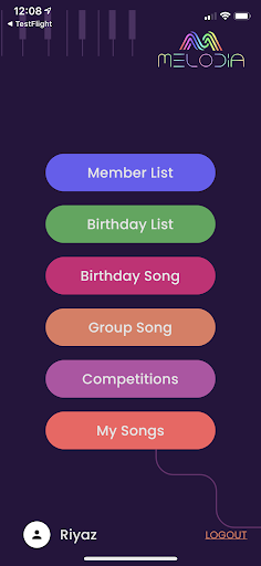 Android application Team Melodia screenshort