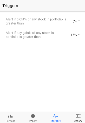 Stock Alerts for India Screen 2