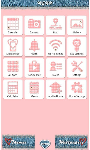 -Gingham Heart- Theme +HOME Screen 3