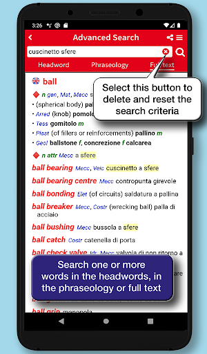 Technical English Dictionary Screen 3