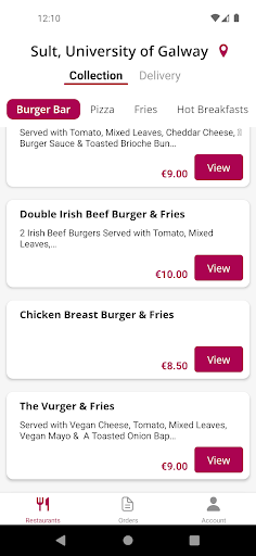 Android application EatCampus screenshort