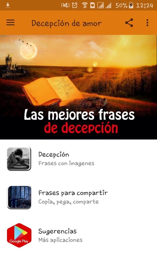 Android application Decepción de amor screenshot
