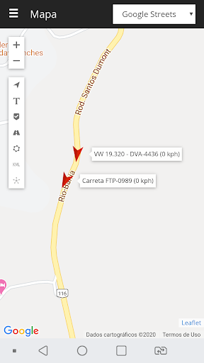Android application Systracker Rastreamento screenshort