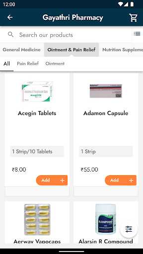 Gayathri Pharmacy Screen 2