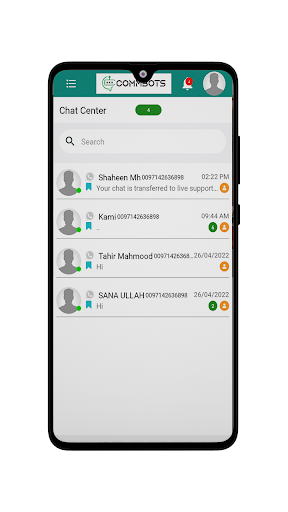 Android application Commbots screenshort