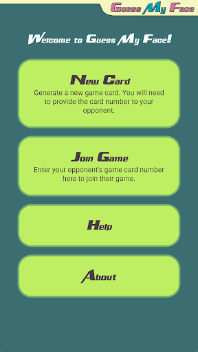 Android application Guess My Face screenshort