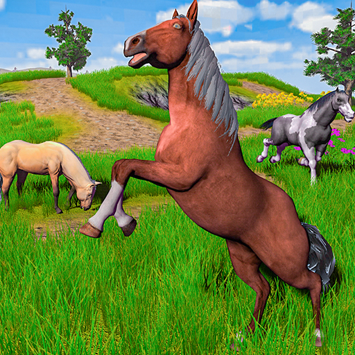 Wild horse family simulator 3D logo