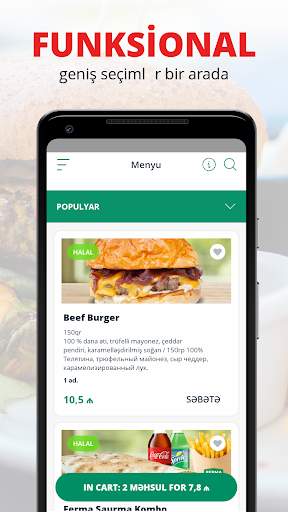 Android application MITZ BURGER screenshort