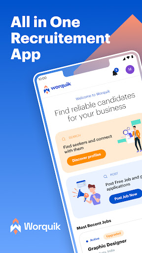 Android application Worquik Recruiter: Post Jobs screenshort