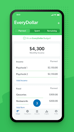 EveryDollar: Budget Tracker 1