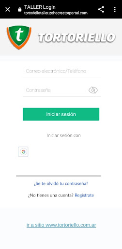 Android application Mi Tortoriello Taller screenshort