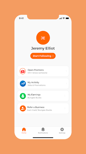 Android application BUNGEE screenshort