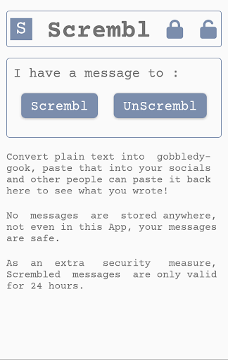 Android application Scrembl screenshort