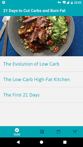 Android application 21 Days to Cut Carbs and Burn screenshort