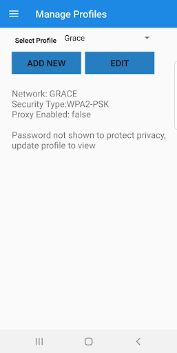 GraceSense Provisioning Screen 3