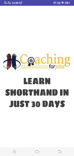 Android application ONLINE SHORTHAND CLASSES screenshort
