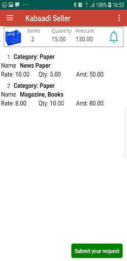 iKabaadi Scrap Purchasing App Screen 3