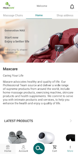 Android application com.maxcareonlineshop.mobile screenshort