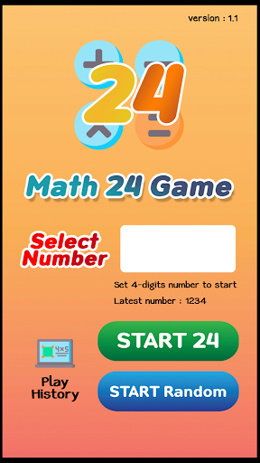 Android application Math24Game screenshort