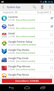 System App Entferner Captura de pantalla