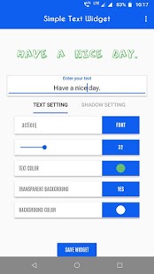 Simple text widget Screenshot