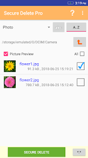 Secure delete Pro Capture d'écran