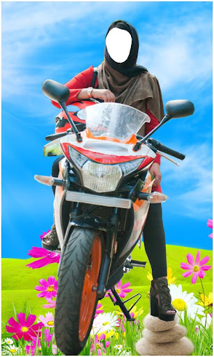 Hijab Girl Bike Photo Suit Screen 3