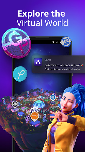 Android application GoArt - Virtual World screenshort