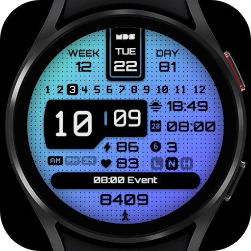 MDS351 - Digital Watch Face logo
