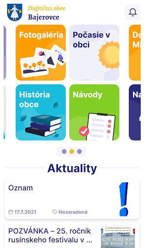 Android application Bajerovce screenshort