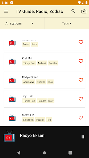 Turkish TV Guide Radio Zodiac Screen 2