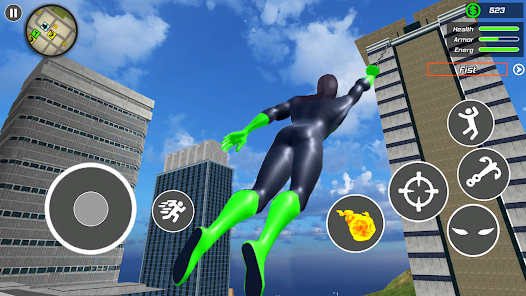 Spider Rope Flying City Hero apkpoly screenshots 7