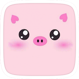Pink Piggy Cartoon icon
