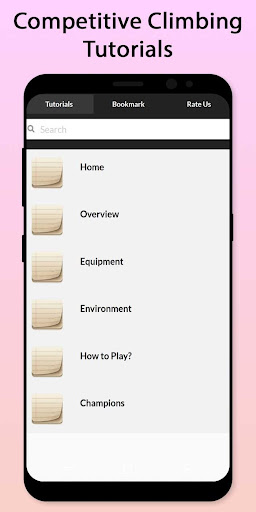 Android application Easy Competitive Climbing Tuto screenshort