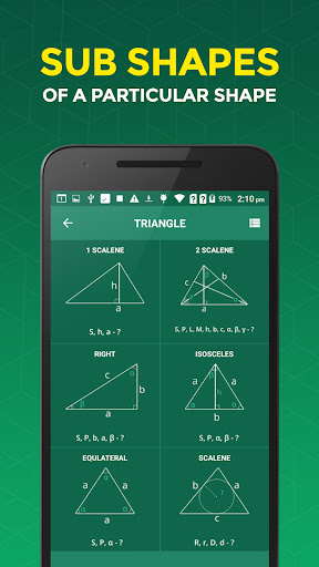 GeometrySoln : Geometry Calc Screen 2