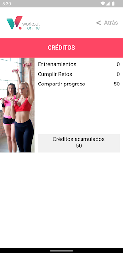 WorkOutOnline - Entrenamiento Screen 2