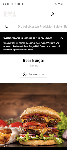 Android application Bear Burger screenshort