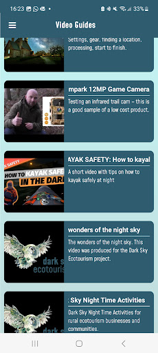 Android application Dark Sky Ecotourism screenshort