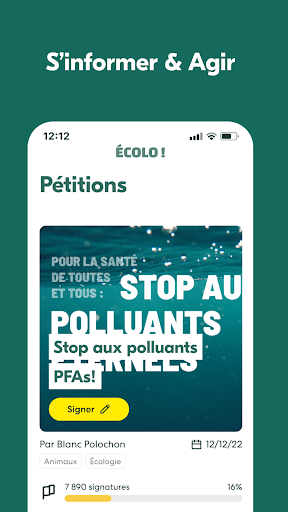Android application Écolo ! - Les Écologistes screenshort